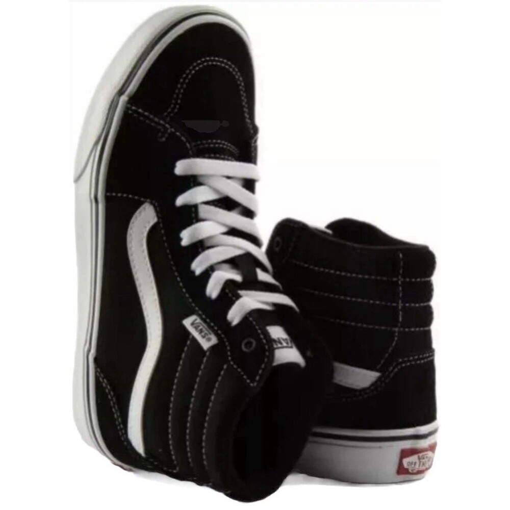 VANS Filmore Hi Teens High Top Suede Shoes Black White Size US 6 - Picture 8 of 11